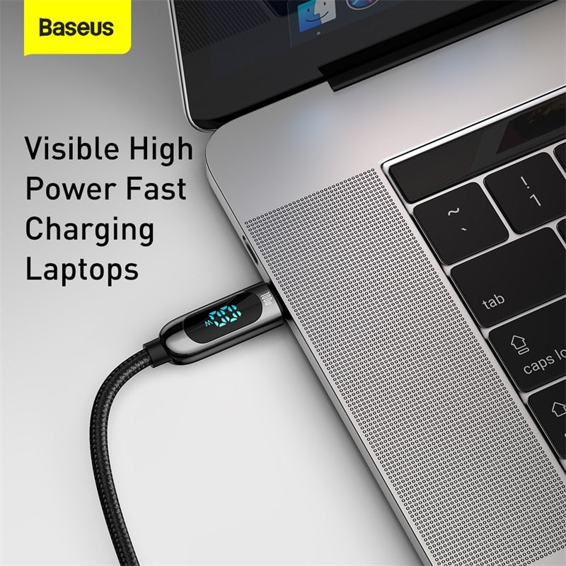 Baseus 100W USB Type C To USBC PD Cable For Xiaomi Samsung Fast Charger USB C Cable For Macbook iPad Pro Tablet Laptop Wire Cord