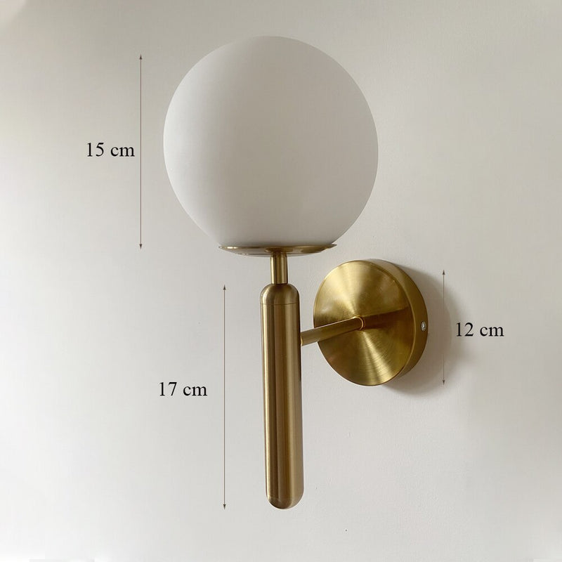 Lámpara de pared Led decorativa, lámpara de lectura nocturna de hierro junto a la lámpara, escaleras para el hogar, candelabro Vintage para Loft, luces de pared, bola de cristal, oro, negro, E27