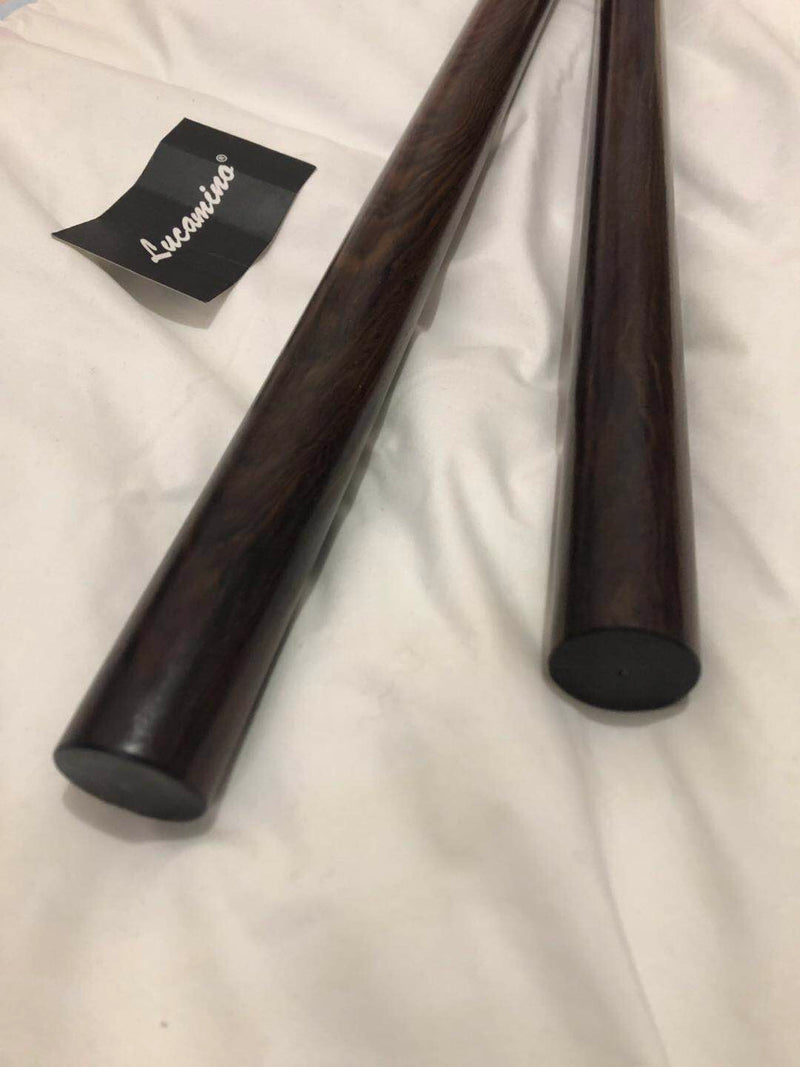 Hot selling Black Ebony Hardwood Shaolin Wushu Sticks Kung Fu Sticks Hardwood Escrima Sticks strong durable wood sticks