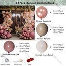 Doubled Dust Pink Boho Wedding Engagement Decoration Chrome Rose Gold Nude Balloons Garland Ballon Arch Global Birthday Decor