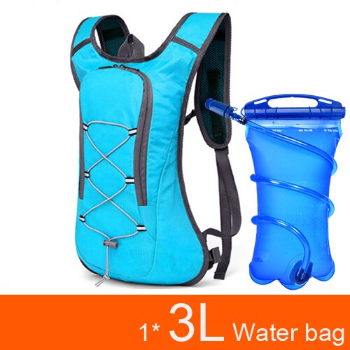 Atmungsaktiver ultraleichter Fahrradrucksack, Laufweste, Radsport-Marathon, tragbarer Trinkrucksack, Option, 3-Liter-Wasserblase