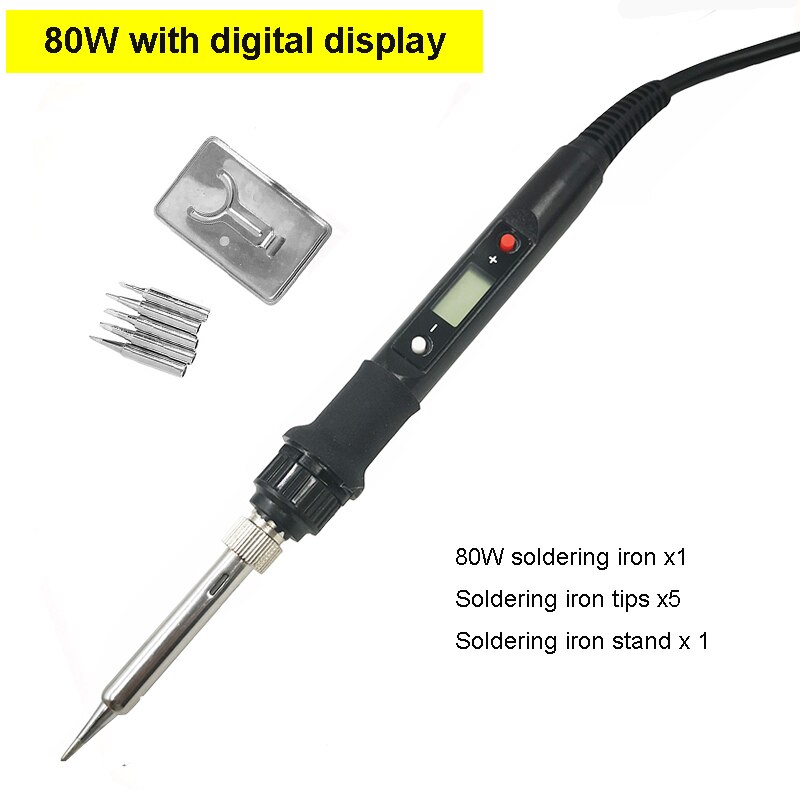 60W/80W Electric soldering iron temperature adjustable 220V 110V LCD Digital Display Welding Solder iron rework station Tools