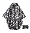 Freesmily Women's Fashion Raincoat Waterproof Rain Poncho Cloak with Hood for Hiking Climbing and Touring