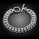 Hot sale silver color bracelet beautiful flowers for women classic high quality fashion jewelry wholesale JSH-lh013