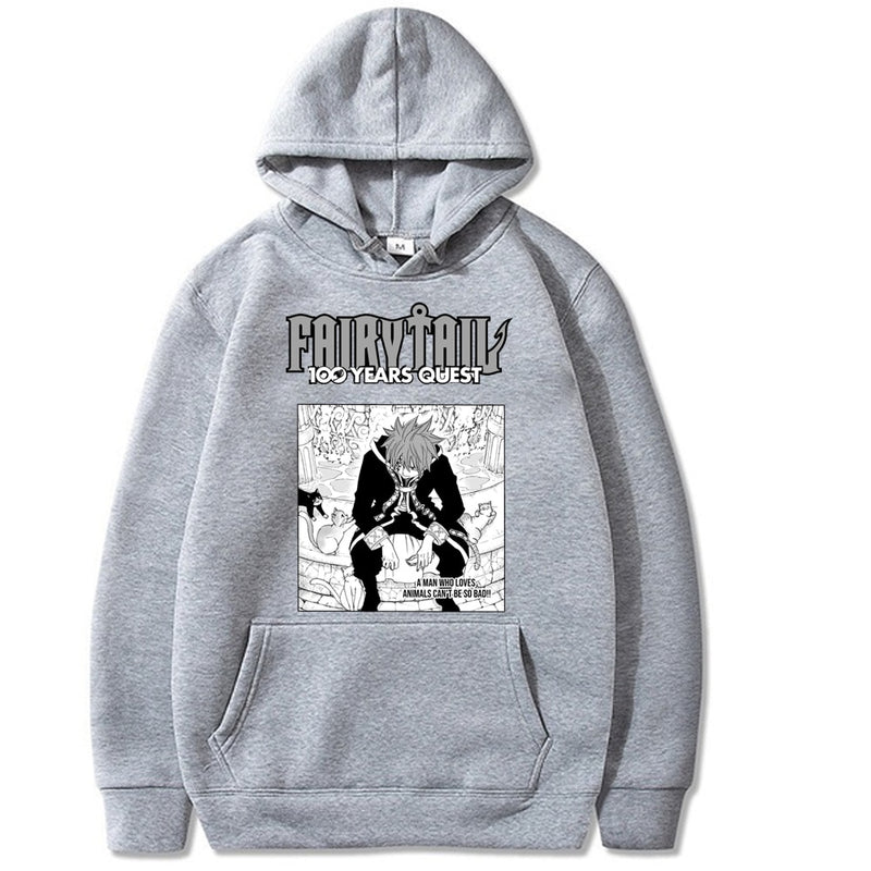 Women Hoodies Fairy Tail  Women Pullovers Hoodies Sweatshirts Natsu Print Anime Hoody Streetwear Tops