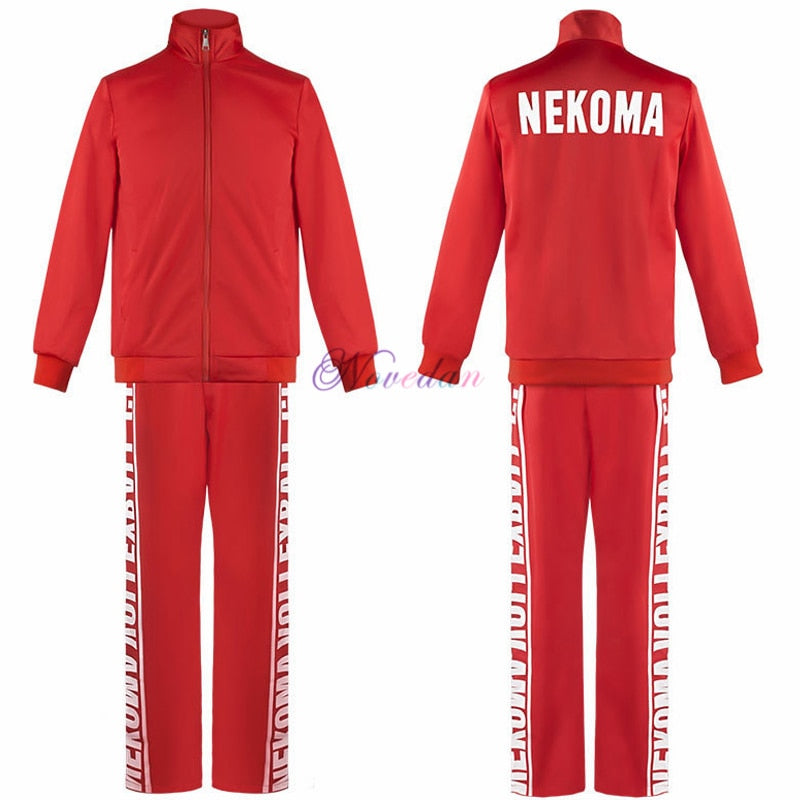 Haikyuu Cosplay chaqueta Anime voleibol ropa deportiva Karasuno Nekoma Aoba Johsai Fukurodani Inarizaki disfraz de uniforme de escuela secundaria