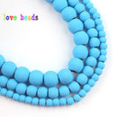 4/6/8mm Natural Matte Multicolor Hematite Stone Rubber Loose Round Beads for Accessories Jewellery Making Diy Bracelet 15"