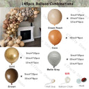 Retro Coffee Matte White Balloons Garland Arch Kit Boho Hochzeit Dekoration Geschlecht offenbaren Geburtstag Baby Shower Decor Zubehör