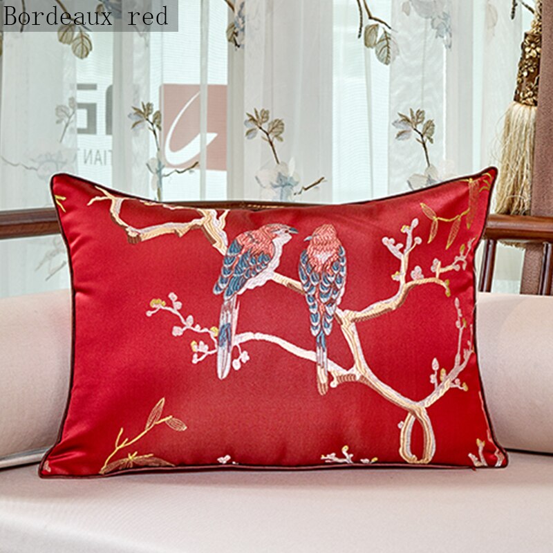 Chinese embroidered decorative cushions flower cushion cover sofa cover pillow