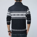 Neue Herbst Winter Herren Pullover Wolle Herren Stehkragen Einfarbig Casual Pullover Herren Thick Fit Marke Strickjacken