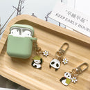 Cute Korean Pearl Silicone Case for Apple Airpods 1 2 Case Accessories Wireless Earphone Protective Cover Cherry Dog Key Ring