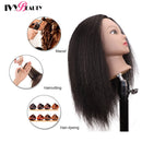 Female Mannequin Head With Hair For Braiding African Mannequin Practice Hairdressing Training Head Dummy Head For Cosmetology