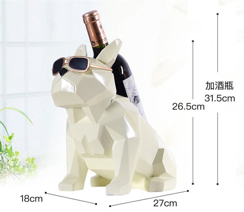 Moderne Schlichtheit Französische Bulldogge Weinregal Weinhalter Dekorationen Heimdekorationen Halter Kreative Heimtextilien Partygeschenk