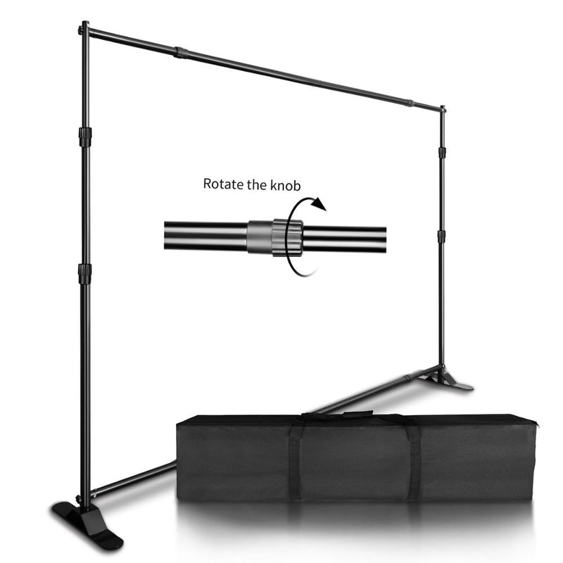 Double-Crossbar Backdrop Hintergrundständer Frame Support System für Fotografie Fotostudio Video Musselin Green Screen