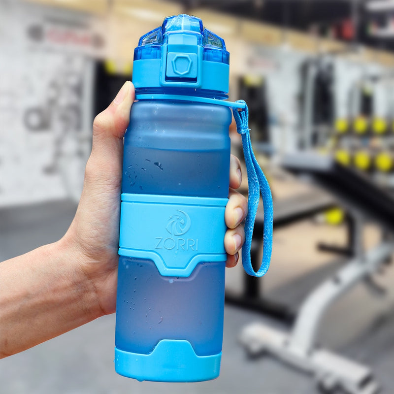 ZORRI Flasche für Wasser, Protein-Shaker, tragbar, Bewegung, Sport, Wasserflasche, Bpa-frei, umweltfreundlich, Sport, Camping, Wandern, Gourde