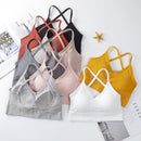 Women Cross Strap Sports Bra Push Up Sport Bra Top Yoga Gym Crop Top Brassiere Femme Fitness Top Sport Bh Breathable Bra