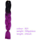 Black Star Hair Ombre Jumbo Braiding Hair Extensions 24 Inch Twist Braids Synthetic Hair Fiber for Twist Braiding for Women