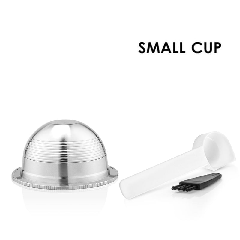 ICafilas BIG & Small CUP Espresso Capsulas ReusableNespresso Vertuoline & Vertuo Stainless Steel Refillable Coffee Filter  Pods