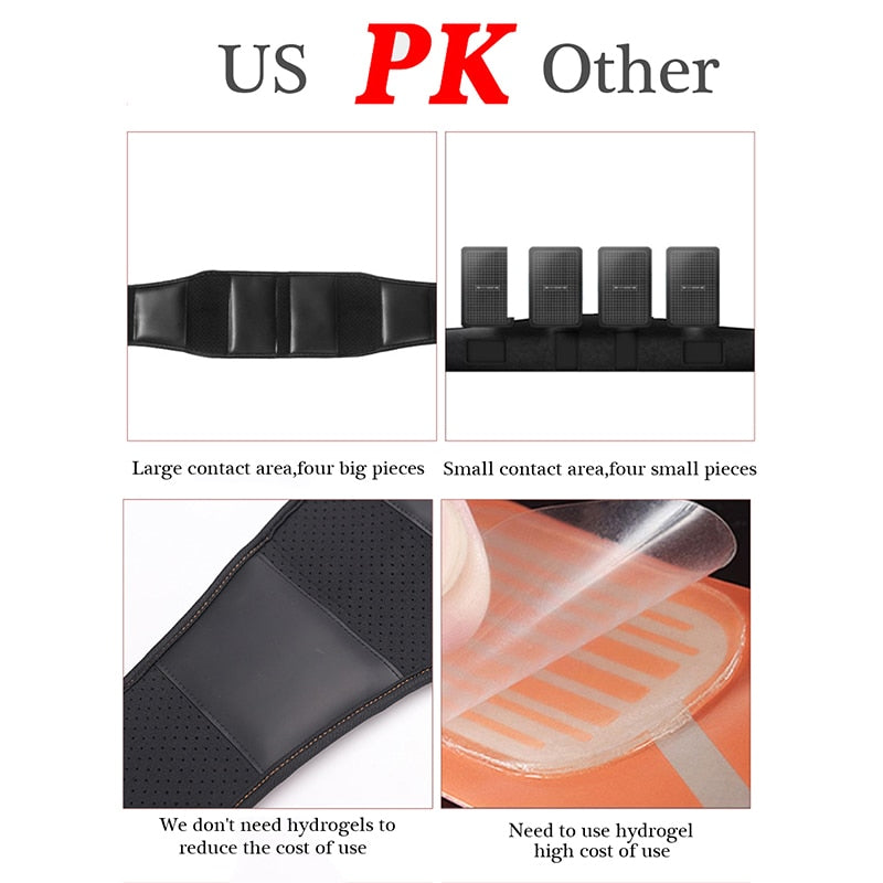 Nuevo entrenador Abdominal EMS inteligente recargable, estimuladores musculares eléctricos, cinturón adelgazante corporal con vibración, entrenamiento para quemar grasa