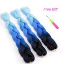 Black Star Hair Ombre Jumbo Braiding Hair Extensions 24 Inch Twist Braids Synthetic Hair Fiber for Twist Braiding for Women