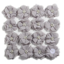 240PCS 5.5cm 2" Pearl Cluster Rhinestone Center Chiffon Hair Flower Hand Sewing Flower Boutique For Baby Headbands