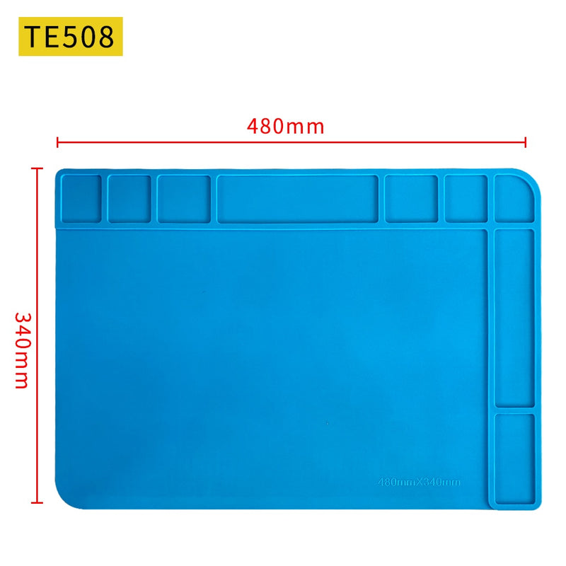 S-160 Silicone Pad Desk Platform 45x30cm for Soldering Station Iron Phone PC  Repair Mat Magnetic Heat Insulation No Lead