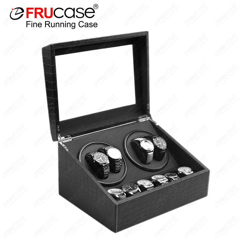 FRUCASE PU Watch Winder for automatic watches automatic winder 4+6