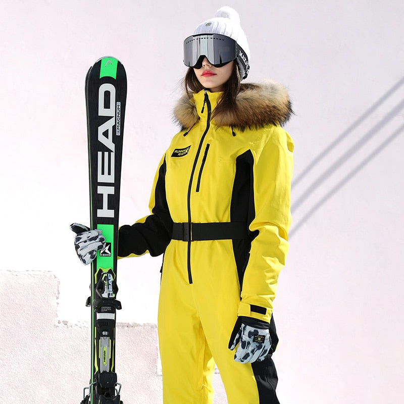 Mono impermeable para correr río para mujer, traje de esquí para mujer, chaqueta de Snowboard para mujer, conjunto de Snowboard para mujer, ropa