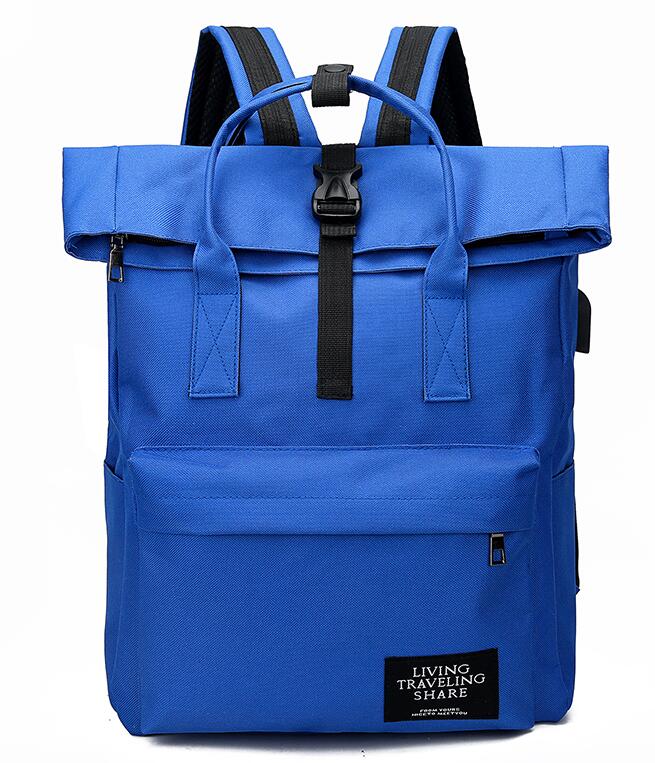 Women External USB Charge Backpack Nylon Rucksack Male Mochila Escolar Girls Laptop Shoulder School Bags Backpack for teens