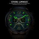 2022 LIGE, relojes para Hombre, marca superior, Reloj deportivo con cronógrafo de cuero azul de lujo para Hombre, Reloj resistente al agua con fecha a la moda, Reloj para Hombre