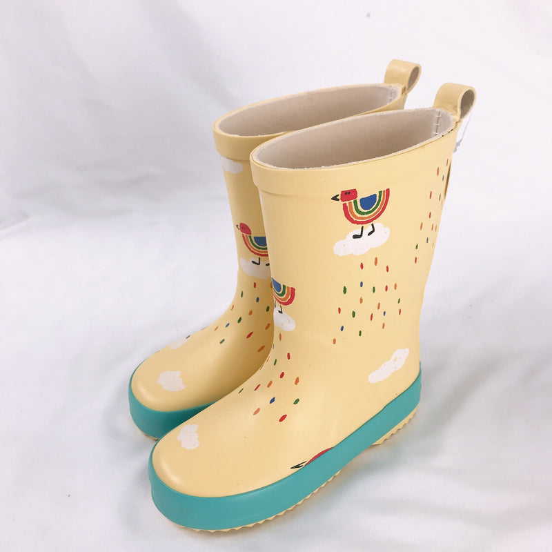 Zapatos de lluvia para niños y niñas, botas de goma con estampado de dibujos animados bonitos para niños, zapatos de agua impermeables para bebés Kalosze Dla Dzieci