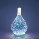 3D Firework Glass Vase Shape Air Humidifier with 7 Color Led Night Light Aroma Essential Oil Diffuser Mist Maker Ultrasonic