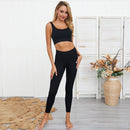2 Pieces Seamless Fitness Women Yoga Suit Gym Push Up Clothes Workout Sport Set Padded Sports Bra High Waist Legging Sportswear