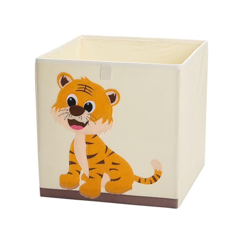 13 inch Foldable Embroidery Animal Cube Storage Box Oxford Fabric Kids Toys Organizers Bins Chest Organizer for Kids Nursery