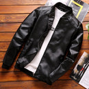 Thoshine Marke Frühling Herbst Herren Lederjacken Classic Slim Fit Herren PU Leder Mäntel Motorrad Biker Streetwear Smart Casual