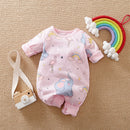 ABEBE Elephant Print Baby Boy Rompers Cute Baby Girl Jumpsuit For Kids Children Overalls Ramper Newborn Baby Boy Summer Clothes