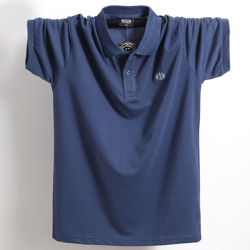 Polo de gran tamaño 5XL 6XL para hombre, novedad de verano 2021, Polo de algodón 95%, camisetas holgadas informales para hombre, Polo transpirable de talla grande de alta calidad