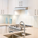 CIARRA 60cm Visor Campana extractora Campanas debajo del gabinete Extractor de cocina montado en la pared de acero inoxidable [Clase de eficiencia energética C]