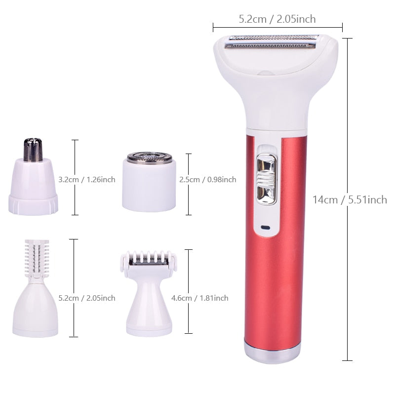 5 In 1 Women Hair Removal +Face Blackhead Remover + Electric Nail Drill Machine Lady Shaver Epilator Electric Trimmer Razor