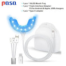 Portable Smart Cold Blue light LED Tooth Whitener Device Oral Whitening Kit 4 USB Ports For Android IOS Teeth Bleaching