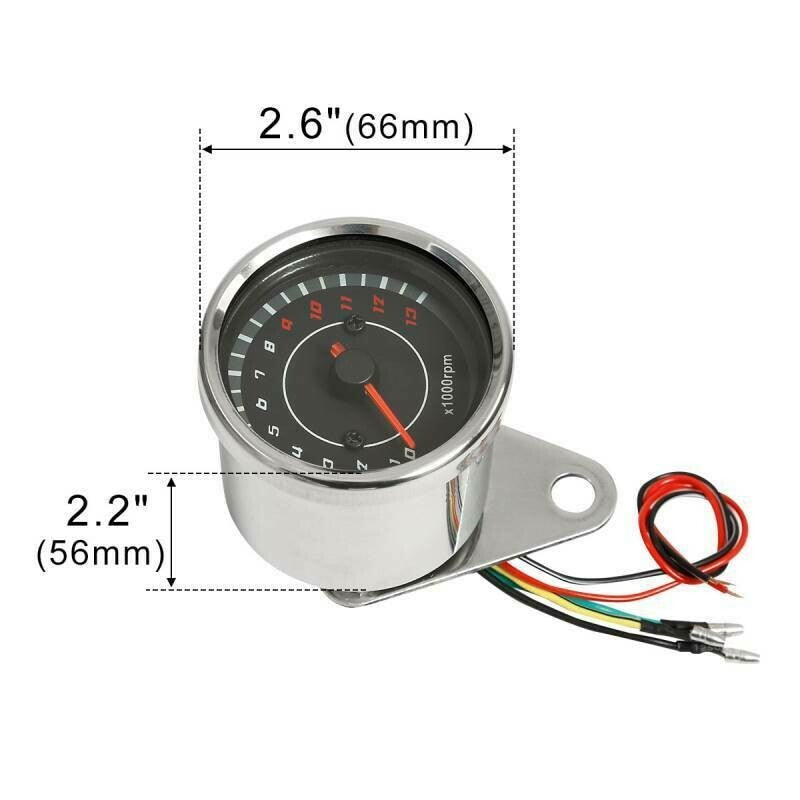 Motorrad-Universal-Kilometerzähler-Tachometer-Messgerät für Harley Honda Yamaha Cafe Racer Suzuki Kawasaki für die meisten Fahrräder