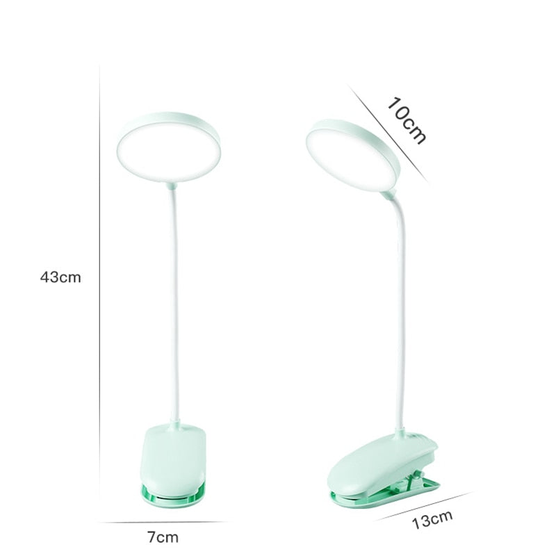 Lámpara de escritorio con abrazadera Led multifunción USB, lámpara de mesa con atenuación táctil de cuello de cisne Flexible, lámpara con Clip para libro, cama, oficina y ordenador