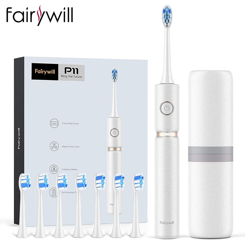 Cepillo de dientes eléctrico Fairywill P11 E11 2056 T9 cepillo de dientes blanqueador ultrasónico con 5 modos de carga inalámbrica temporizador inteligente