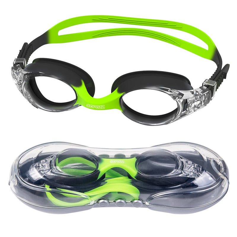 COPOZZ Swimming Goggles Kids Age 3-10 Waterproof Swimming Glasses Clear Anti-fog UV Protection Soft Silicone Frame and Strap