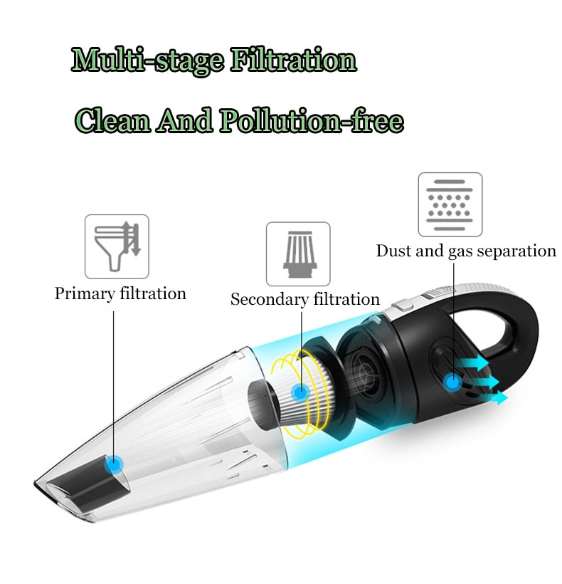 Tragbarer kabelloser Autostaubsauger, kabellos, leistungsstark, autobiotisch, tragbarer Staubsauger für Zuhause, große Leistung, Aspirador Coche