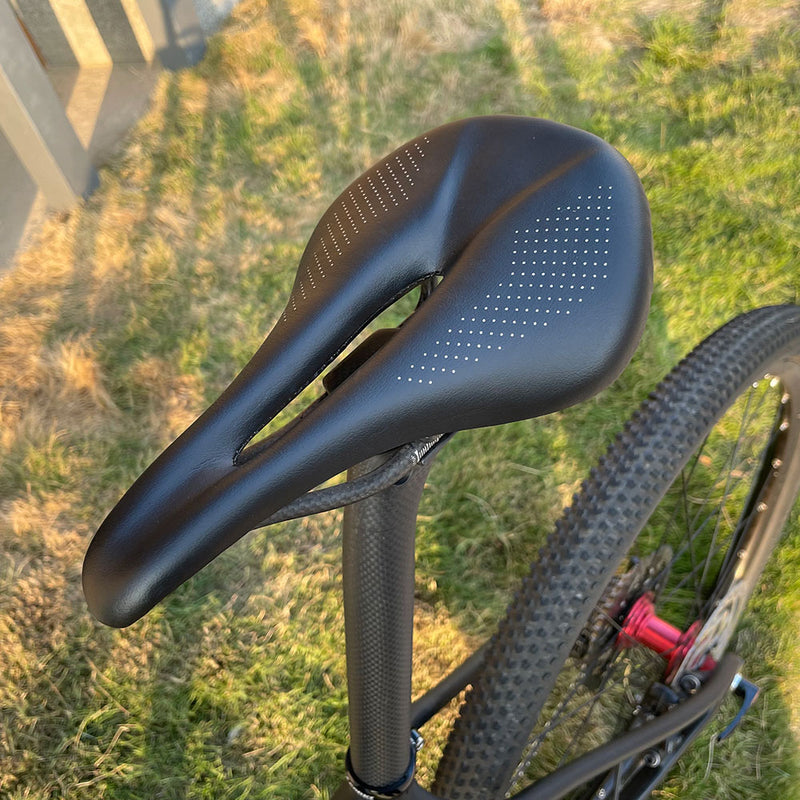 Sillín de carbono ELITA ONE MTB/sillín de bicicleta de carretera Cojines de carbono de cuero superligero 96g