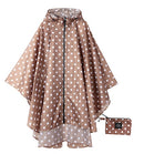 Freesmily Women's Fashion Raincoat Waterproof Rain Poncho Cloak with Hood for Hiking Climbing and Touring