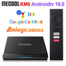 Global Mecool KM6 edición de lujo Amlogic S905X4 TV Box Android 10 4G 64GB 32G Certificado por Google Soporte Wifi6 BT1000M Decodificador