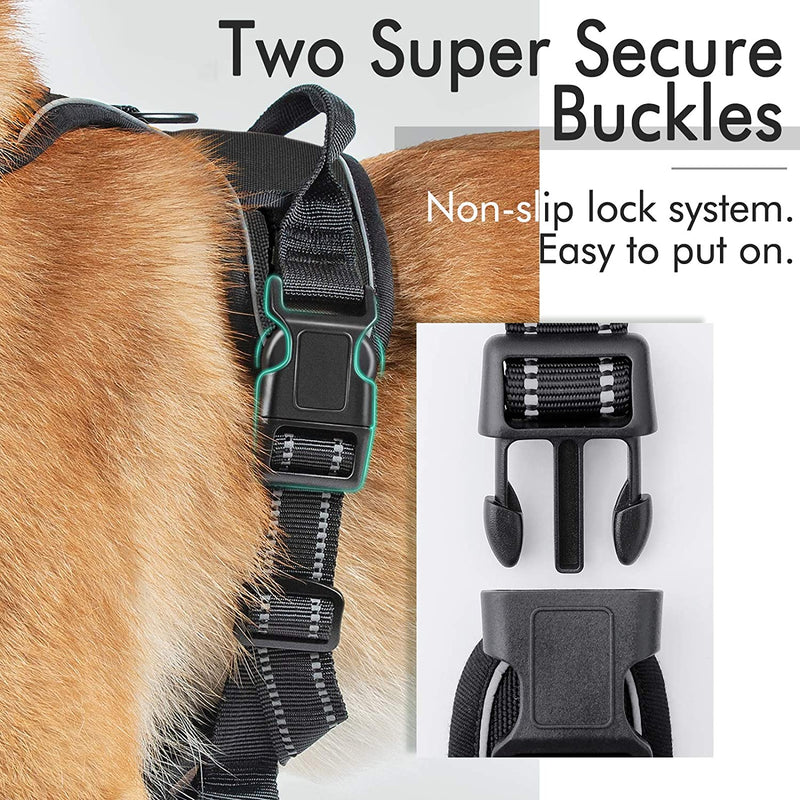 Pet Dog Harness Large Small For Pitbull Reflective Safety Harness For Dogs Adjustable Training Dog Sport No Pull Vest Husky