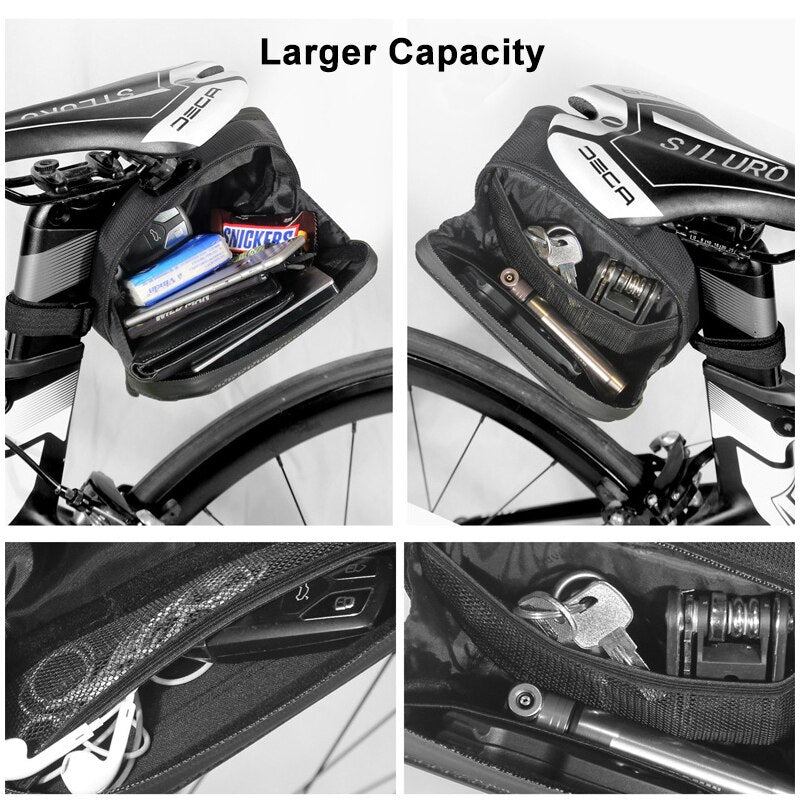 X-TIGER Bicycle Bag Rainproof MTB Road Bike Saddle Bag 1.2L Large Capatity Cycling Seatpost Rear Bag For Bicycle Accessories